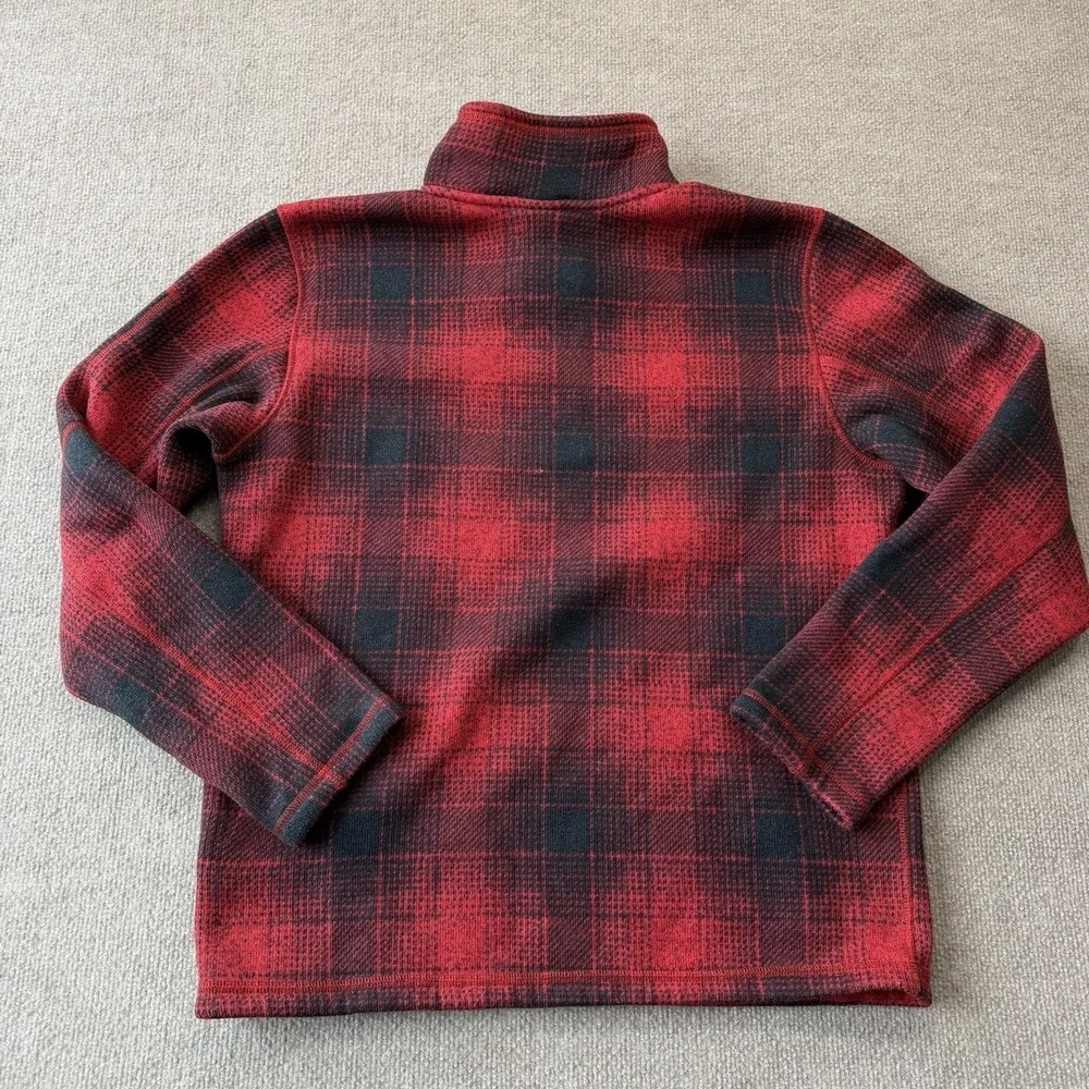 The North Face Tsillan Mens 1/4‎ Zipper Pullover Fleece Buffalo Plaid Size L